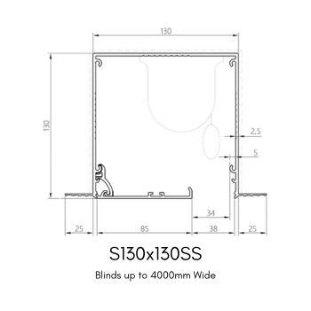 S130X130SS-Dimensions